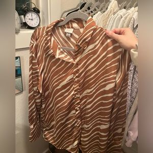 Women’s Zebra Button Down 🦓🤎